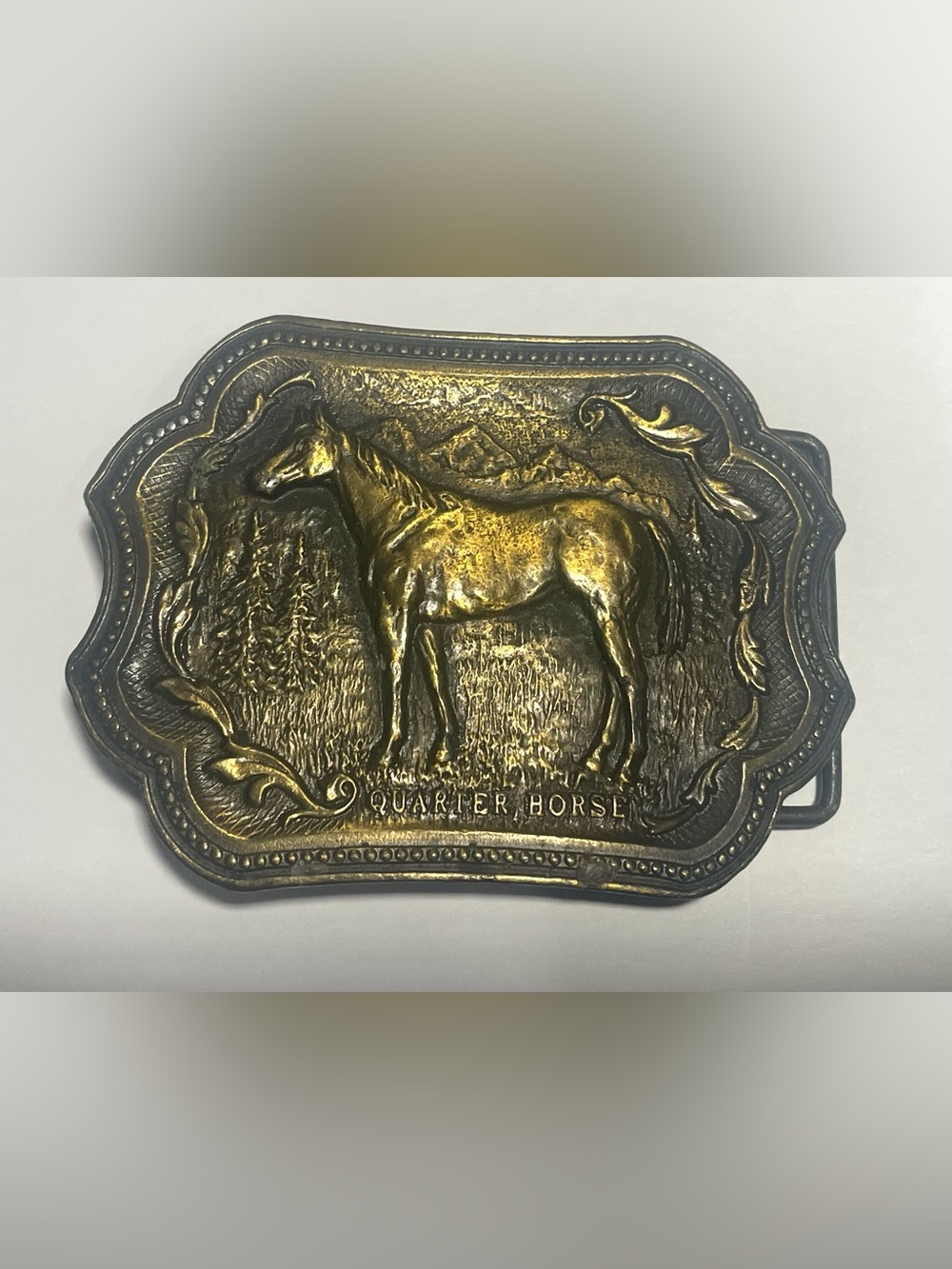 Vintage James Lind Quarter Horse Belt Buckle 1975